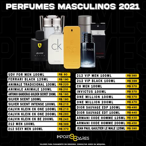 lista de perfumes masculinos.